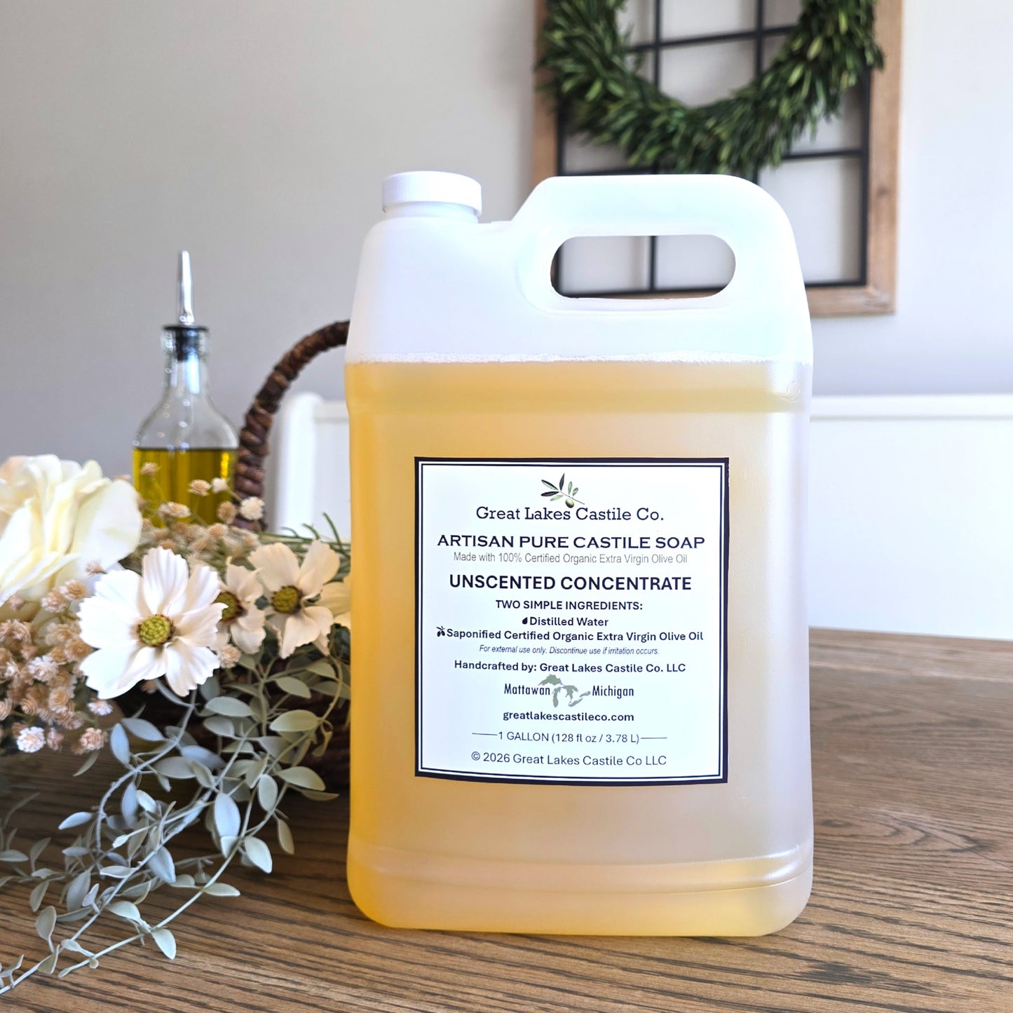 ARTISAN PURE LIQUID CASTILE SOAP CONCENTRATE (GALLON)